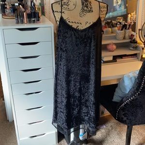 Velour black dress